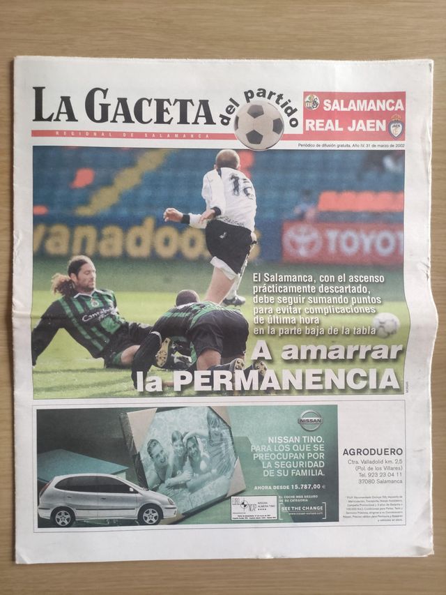 La Gaceta del Partido Union Deportiva Salamanca