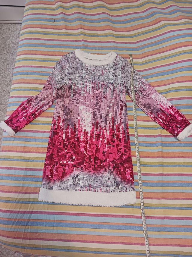 Vestido lentejuelas Navidad niña