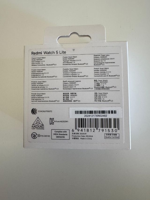 Xiaomi Redmi Watch 5 Lite - Negro