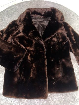 Cappotto pelliccia marrone donna