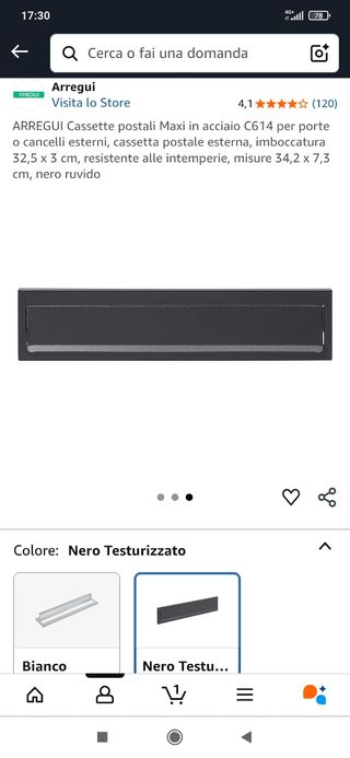 Cassetta postale ARREGUI Maxi C614 nera