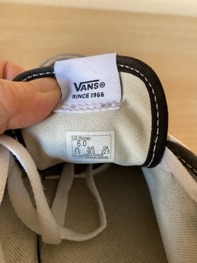 Zapatillas Vans negras - talla 36