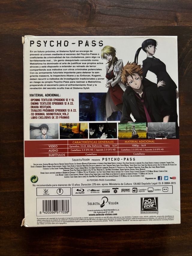 Psycho-Pass - Temporada 1 Blu-ray