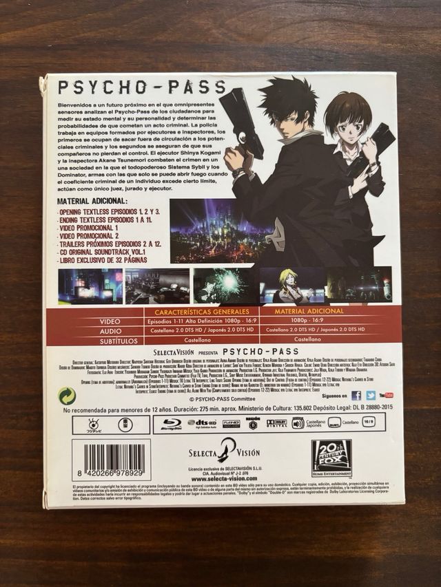 Psycho-Pass - Temporada 1 Blu-ray