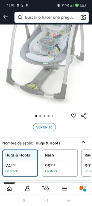 Hamaca Bebé - mecedora. Marca Ingenuity. 
