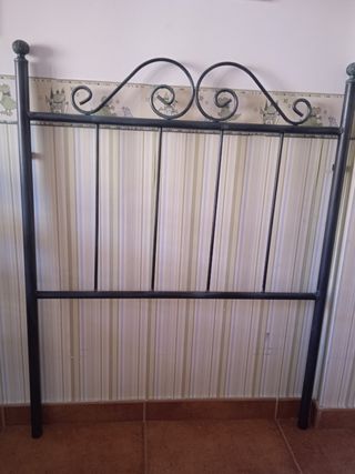 Cabecero cama 90cm metal verde azulado
