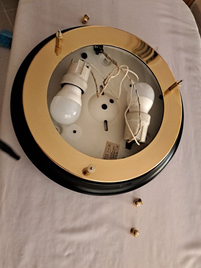 Lámpara techo vintage dorada