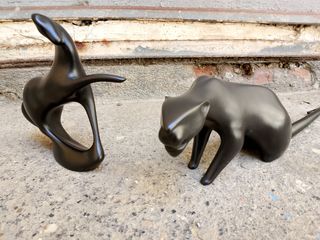 Statuette anni 60 pantera  cavallo repubblica Ceca