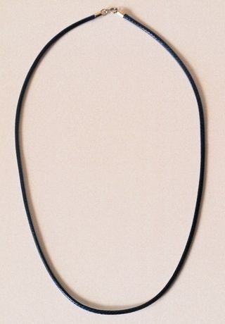 Collar azul marino - Plata de ley