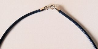 Collar azul marino - Plata de ley