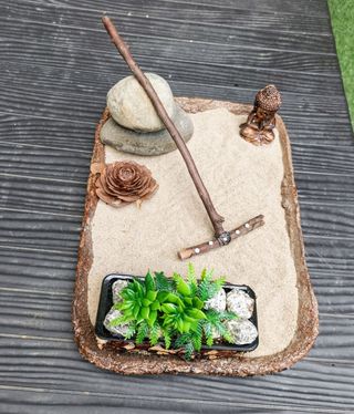 Jardín Zen miniatura artesanal