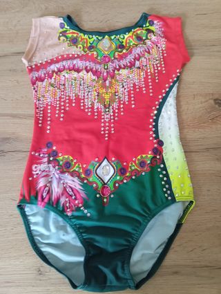 Maillot rítmica niña - Rojo y Verde