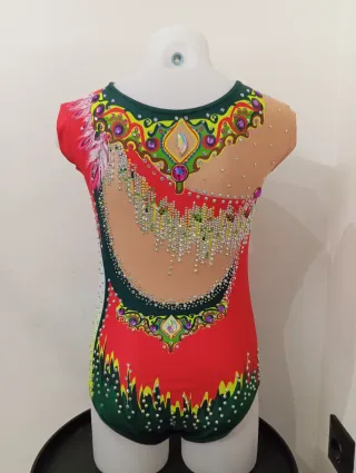 Maillot rítmica niña - Rojo y Verde
