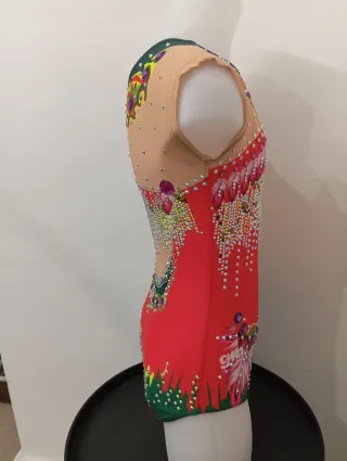 Maillot rítmica niña - Rojo y Verde