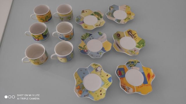 Set 6 tazzine caffè porcellana