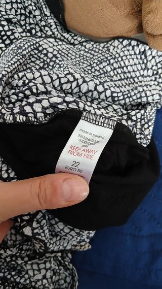 Blusa elegante blanco-negro L