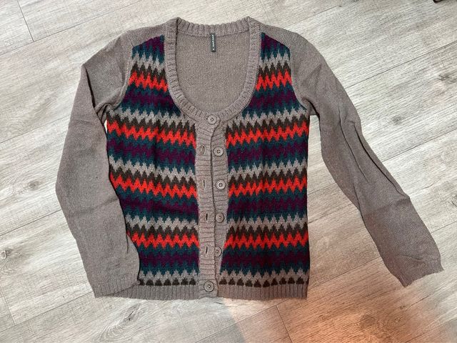 Cárdigan gris de NAF NAF estampado