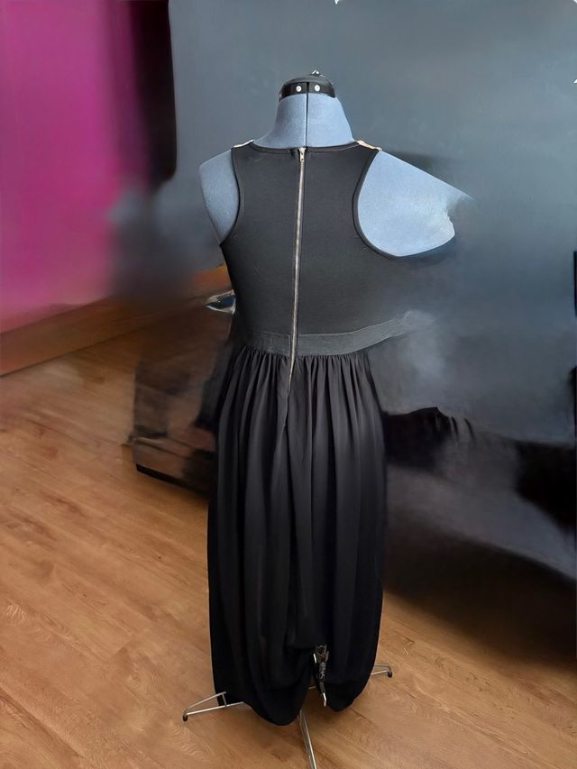 Vestido largo estampado tigre