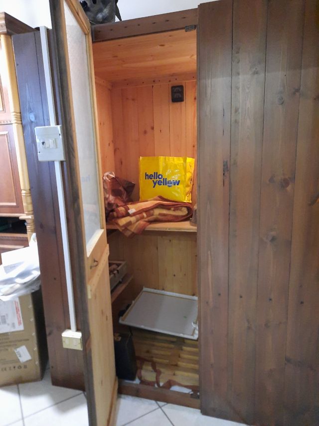 Sauna in legno massello L.160 x P.110 x H.198