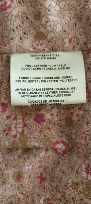 Cazadora chupa cuero marrón envejecido con cinturó