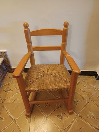 Mecedora infantil madera mimbre