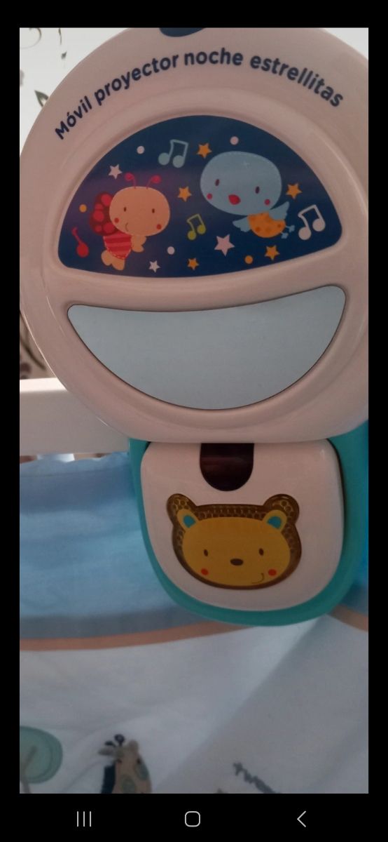 Proyector móvil bebé - Azul y Amarillo
Con mando
