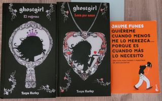 3 libros. 2 de Ghostgirl y 1 de autoayuda