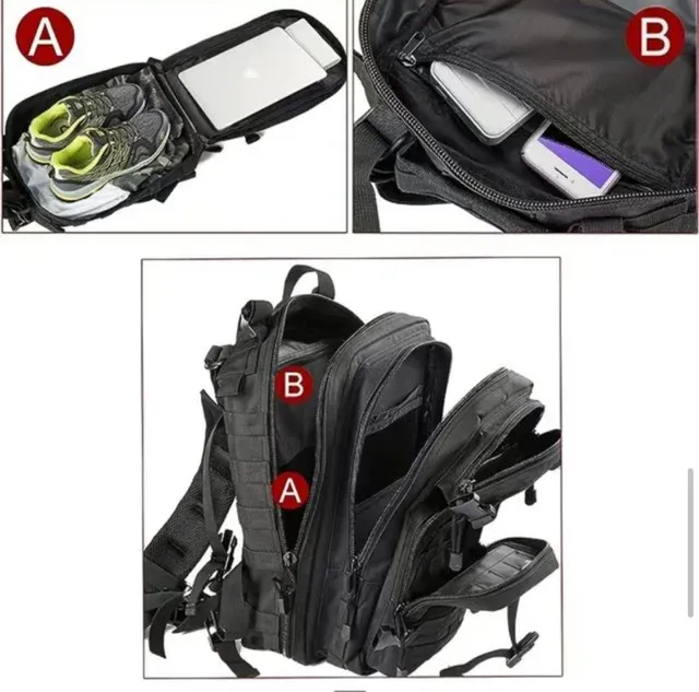 Mochila táctica negra - Equipaje mano