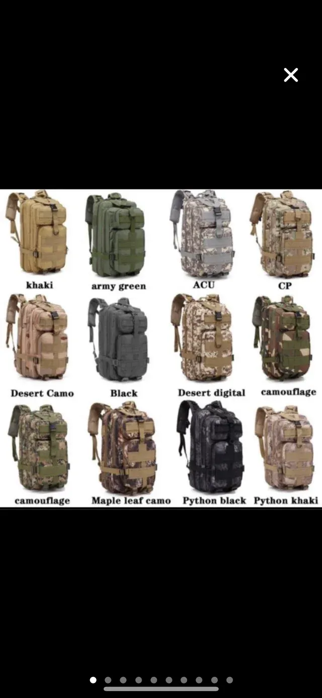 Mochila táctica negra - Equipaje mano