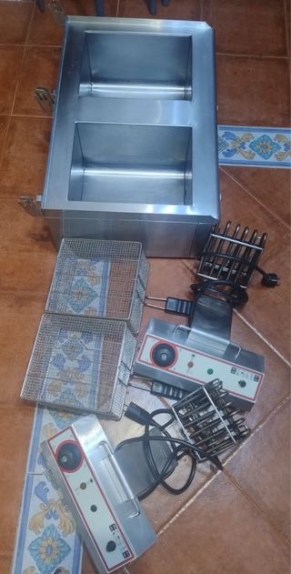 Freidora industrial doble.