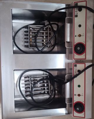 Freidora industrial doble.