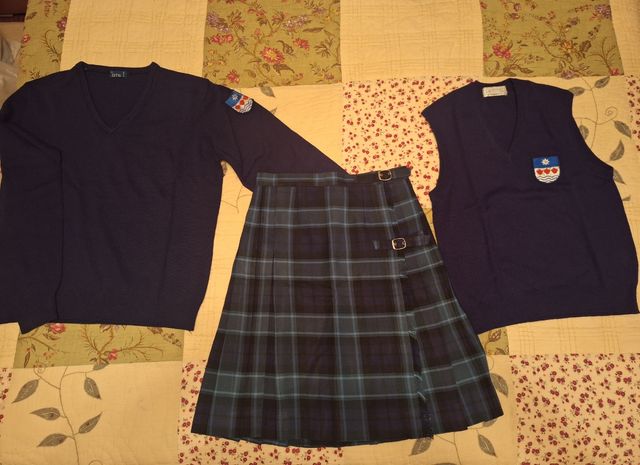 Uniforme escolar Ayalde: jersey, chaleco, deporte.