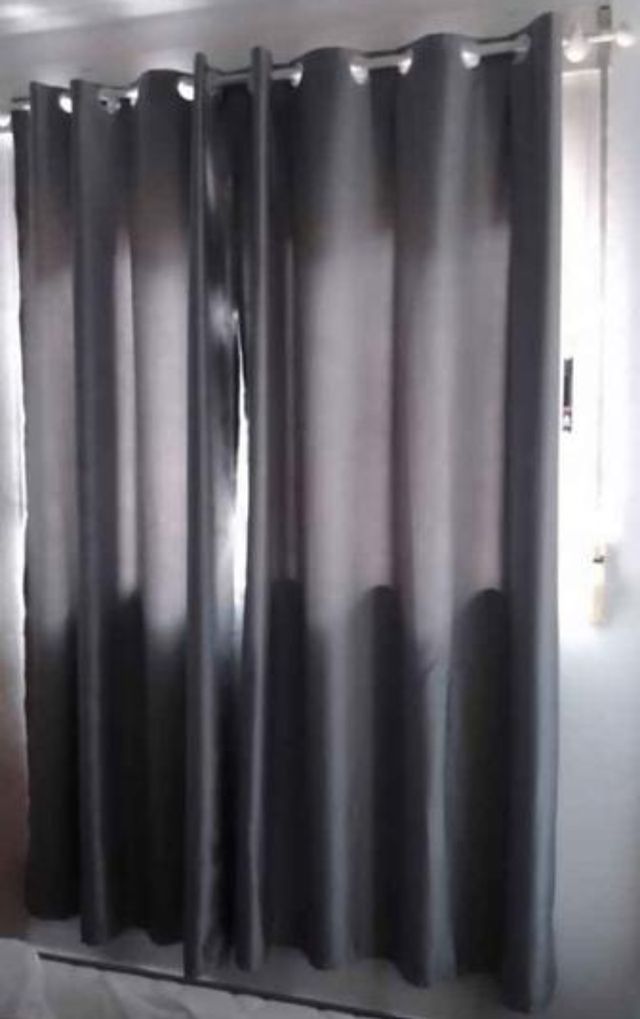 Cortinas opacas grises - 210x134cm