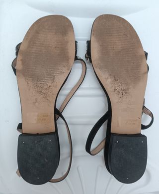 Sandali Neri Strass. Indossati poche volte.