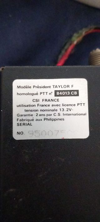 Emisora President Taylor F CB