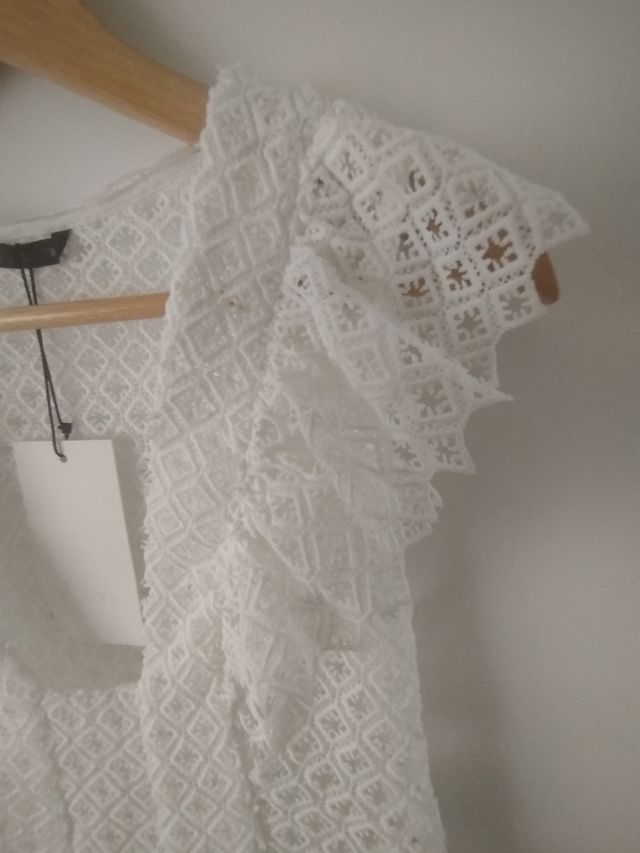 Top Zara blanco Talla S