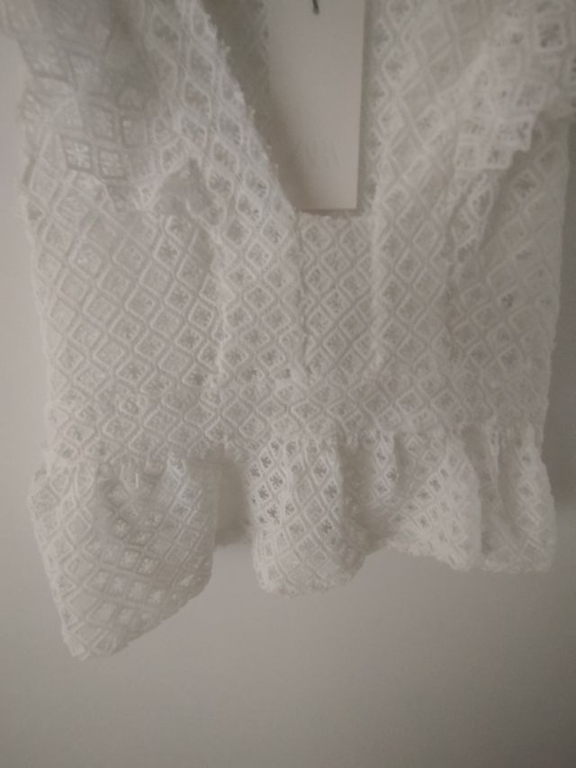 Top Zara blanco Talla S