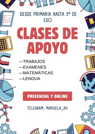 Clases de apoyo lengua y matematicas