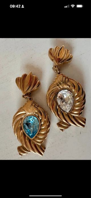 Orecchini vintage dorati anni '80