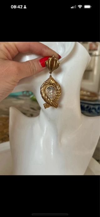 Orecchini vintage dorati anni '80