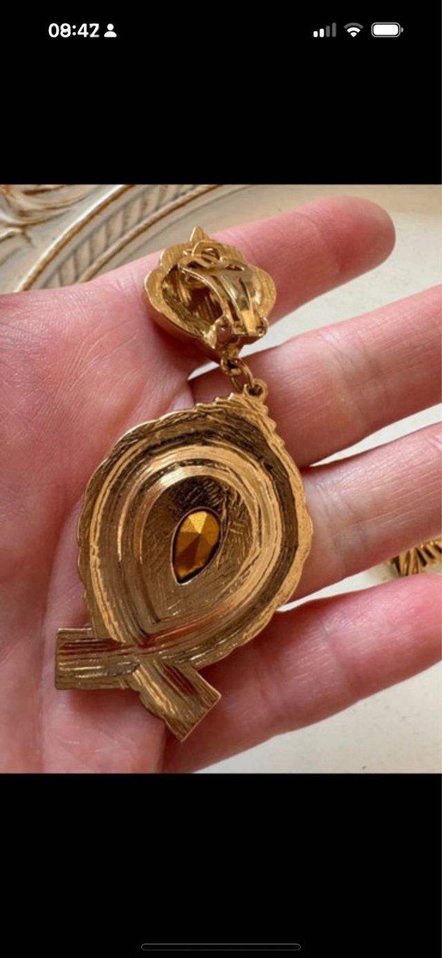 Orecchini vintage dorati anni '80