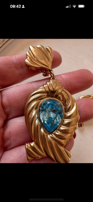 Orecchini vintage dorati anni '80