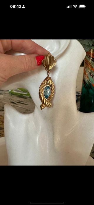Orecchini vintage dorati anni '80