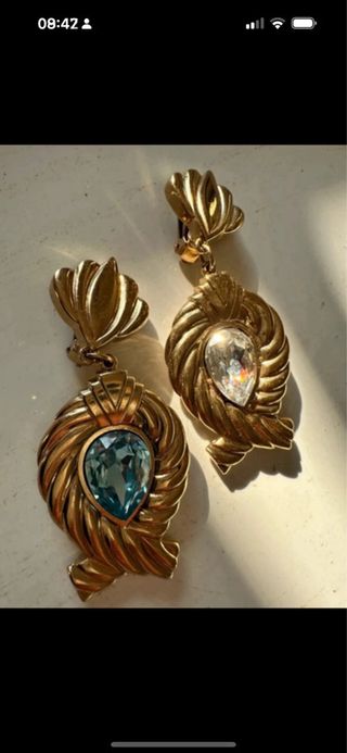 Orecchini vintage dorati anni '80