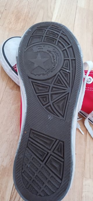 Zapatillas rojas lona nº 37, para mujer o niña