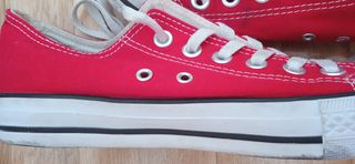 Zapatillas rojas lona nº 37, para mujer o niña