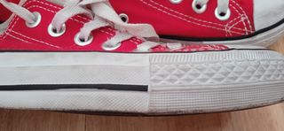 Zapatillas rojas lona nº 37, para mujer o niña