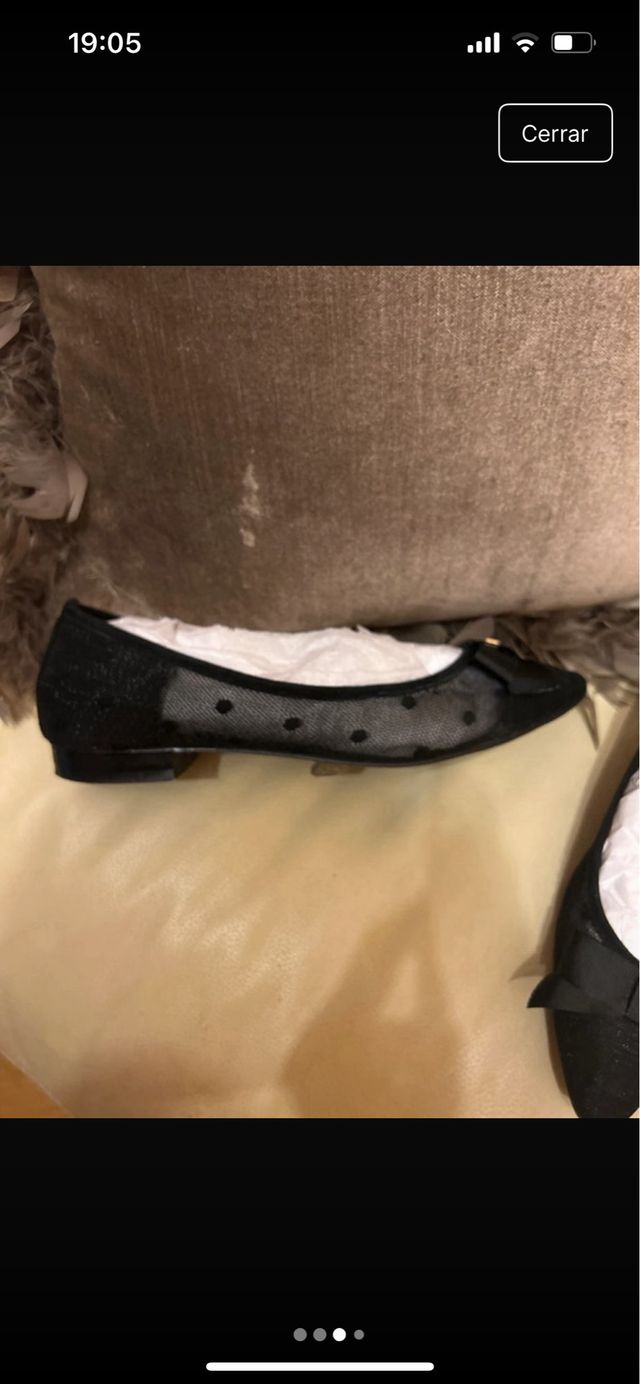 Zapatos Pedro del Hierro negros con lazo talla 37