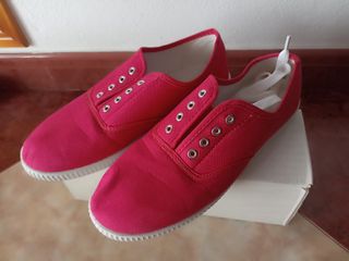 Zapatillas lona rojas