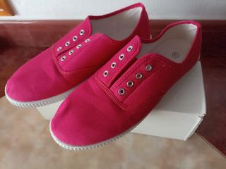 Zapatillas lona rojas